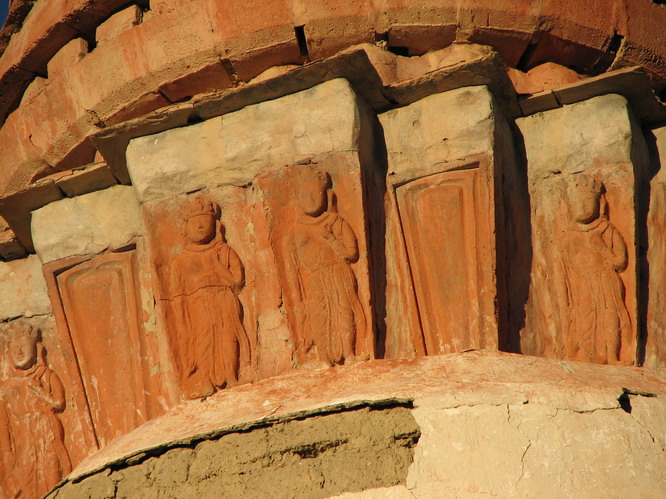 Detail from the top of stupa, Toling, Tibet.
